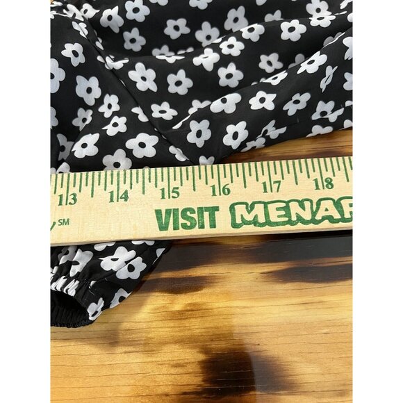 Pretty Garbage Women Floral Tied Crop Top Size Medium Boho Peasant Hippie Preppy - Picture 5 of 12